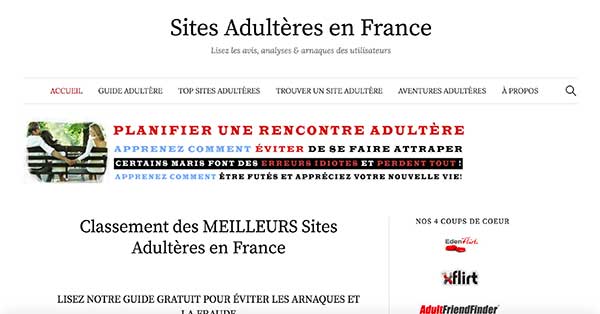 Site-Adultere.fr: Guide des meilleurs sites adultères en France et en Europe